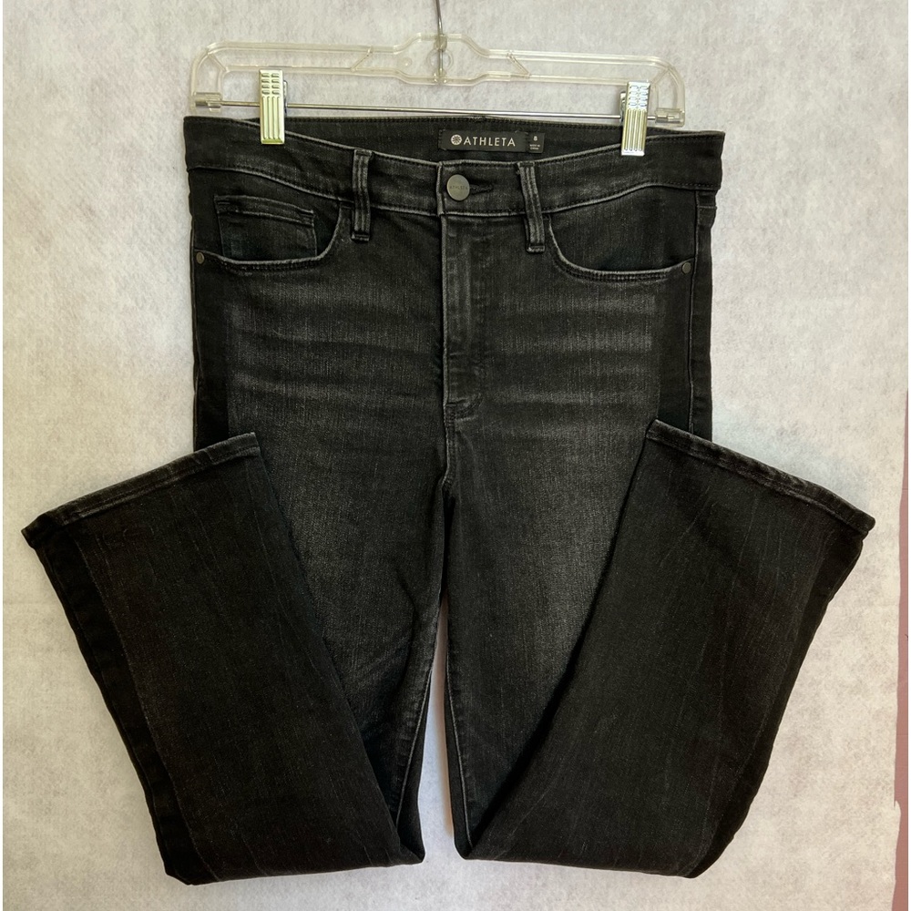 Athleta Black Sculptex Ankle Flare Size 8